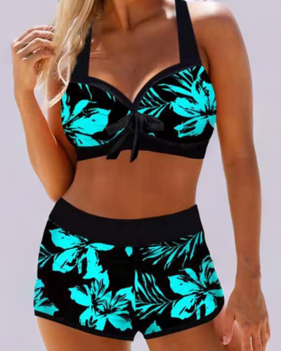 Sherrie – Badeanzug mit hoher Taille und Blumendruck