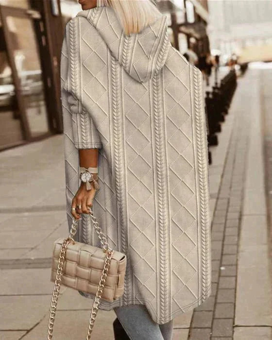 Donna | Strickjacke Lang  - Weicher Komfort Mit Kapuze