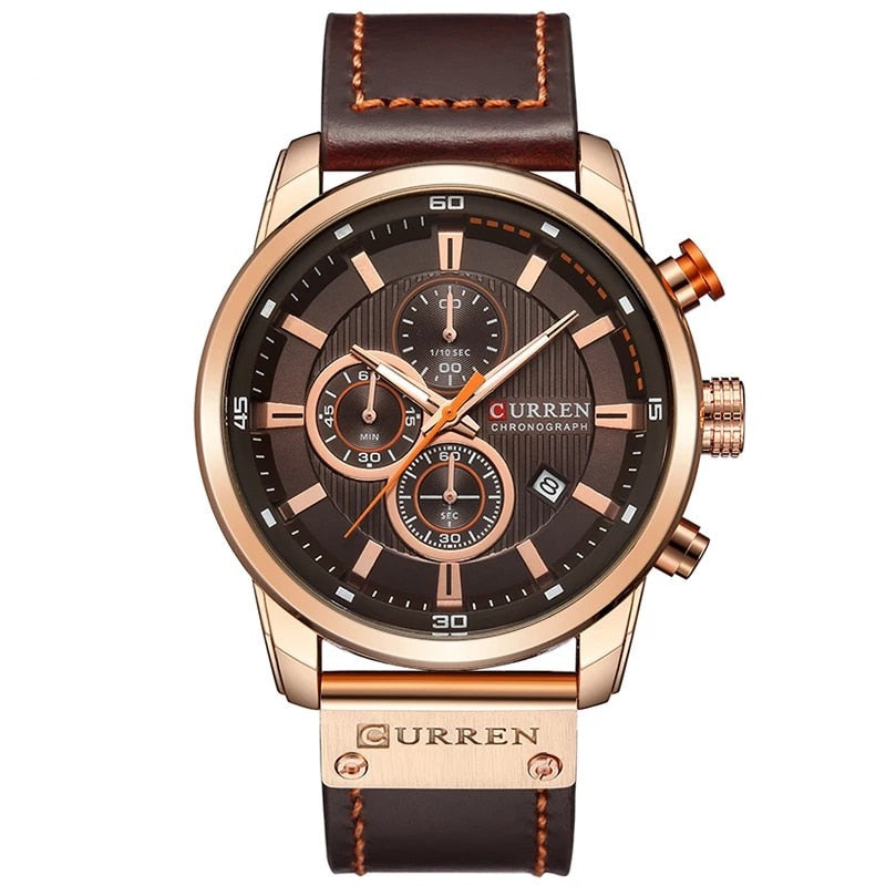 Elegante Quarzuhr | mit Lederarmband