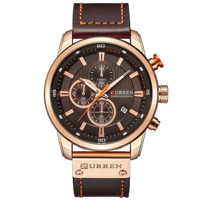 Elegante Quarzuhr | mit Lederarmband