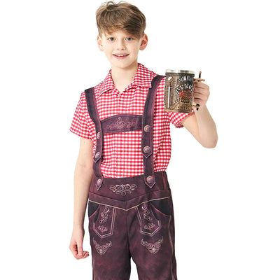 Festliche Kinderkostüme für Oktoberfest mit charmanten Dirndln und Lederhosen, Größen 92–128