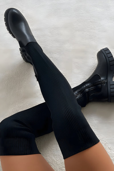 Maddie | High Stretch-Stiefel Hohe Sohle