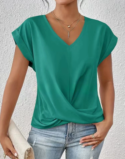 Eloise™ - Lässiges T-Shirt mit Herzausschnitt