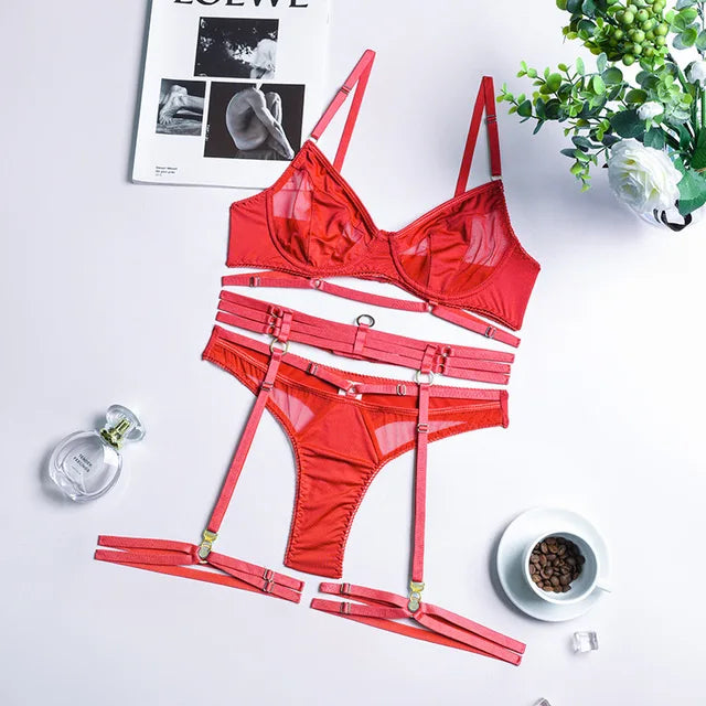 Adriana | Set di lingerie francese 3 pezzi 