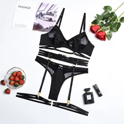 Adriana | Set di lingerie francese 3 pezzi 