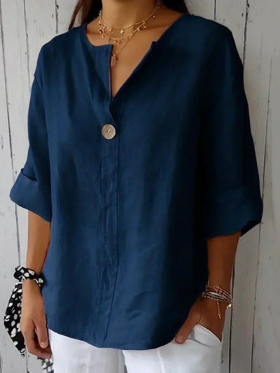 Laura | Lässige Bluse mit V-Ausschnitt