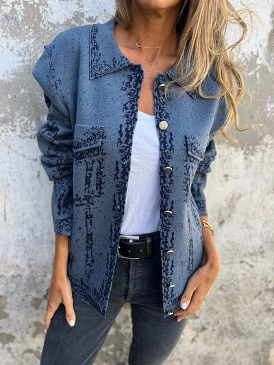 Jane - Lange Damesbluse mit Drück