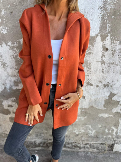 Lorelei | Cardigan con bottoni e cappuccio 
