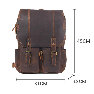 BIEFELD | Brauner Lederrucksack
