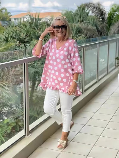 Chloe™ | Stylische V-Ausschnitt Bluse