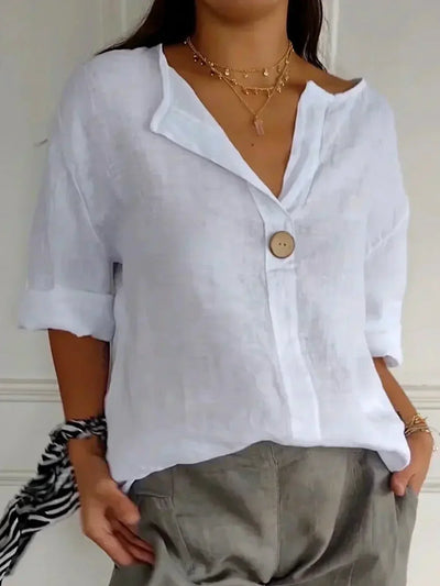 Laura | Lässige Bluse mit V-Ausschnitt