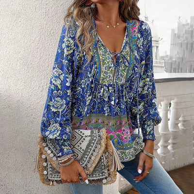 Sallie™ - Fließendes Bohemian-Top mit Blumenmuster