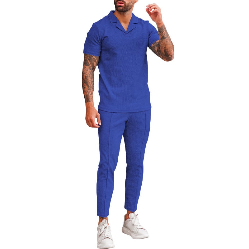"LapelFit" - Abito con scollo a V da uomo 