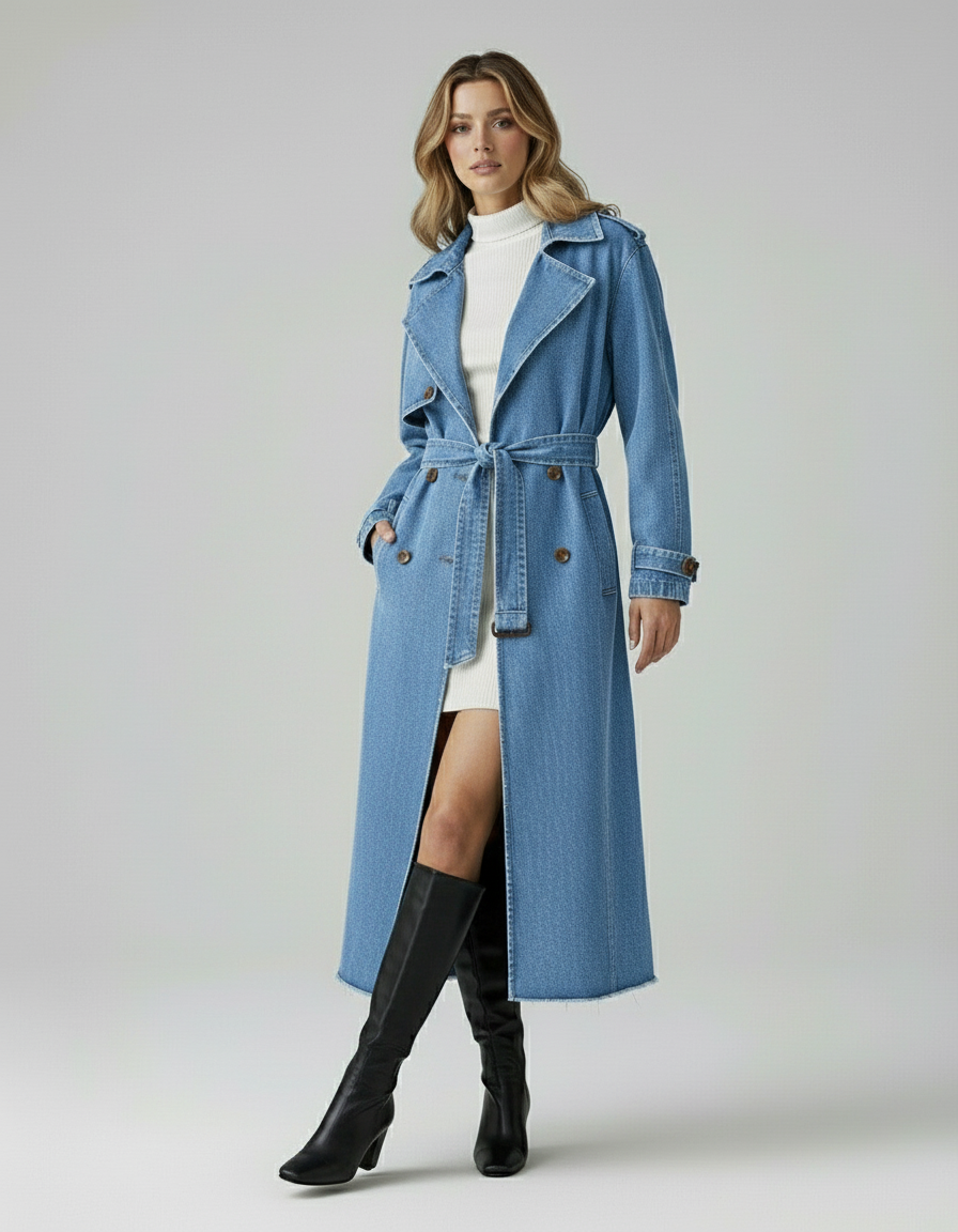 Le Bleu - Denim Trench Coat