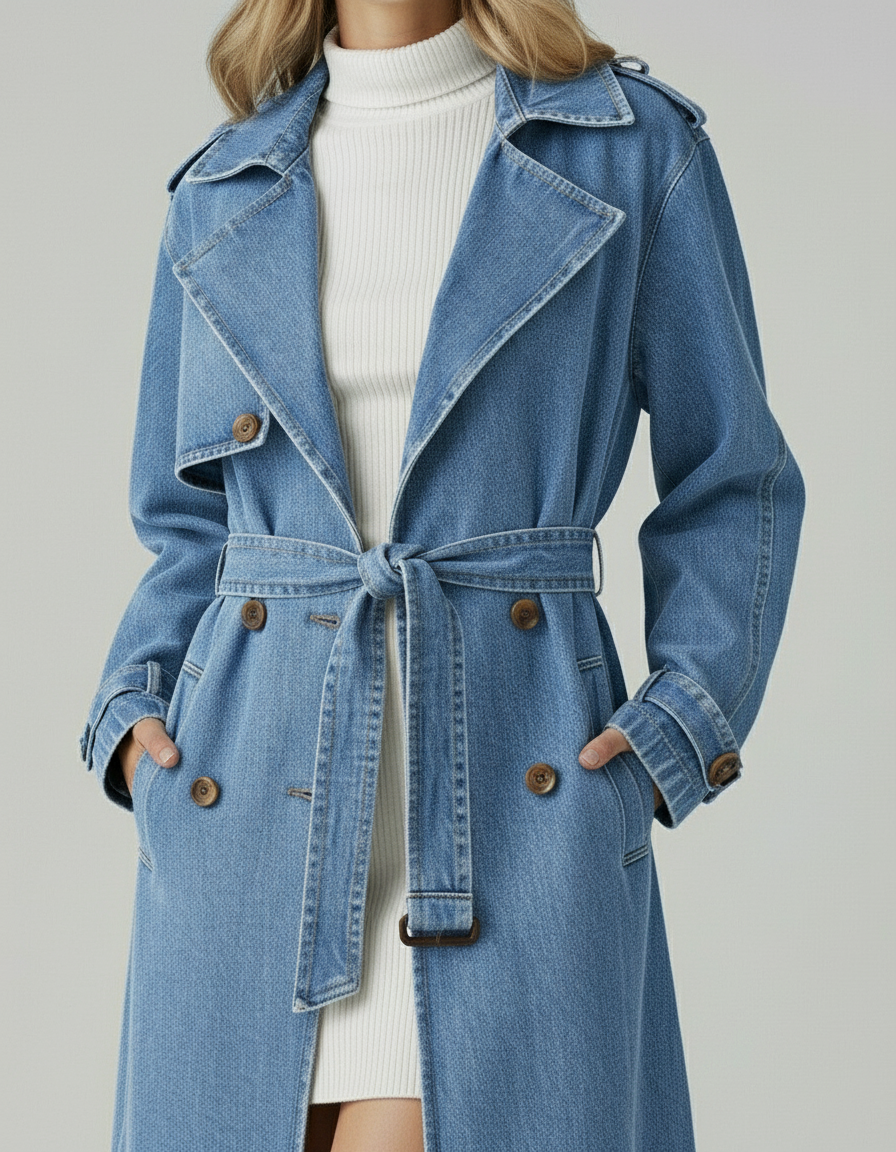 Le Bleu - Denim Trench Coat