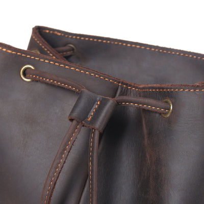 FLAM | Lederrucksack mit Kordelzug
