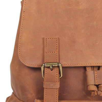FLAM | Lederrucksack mit Kordelzug