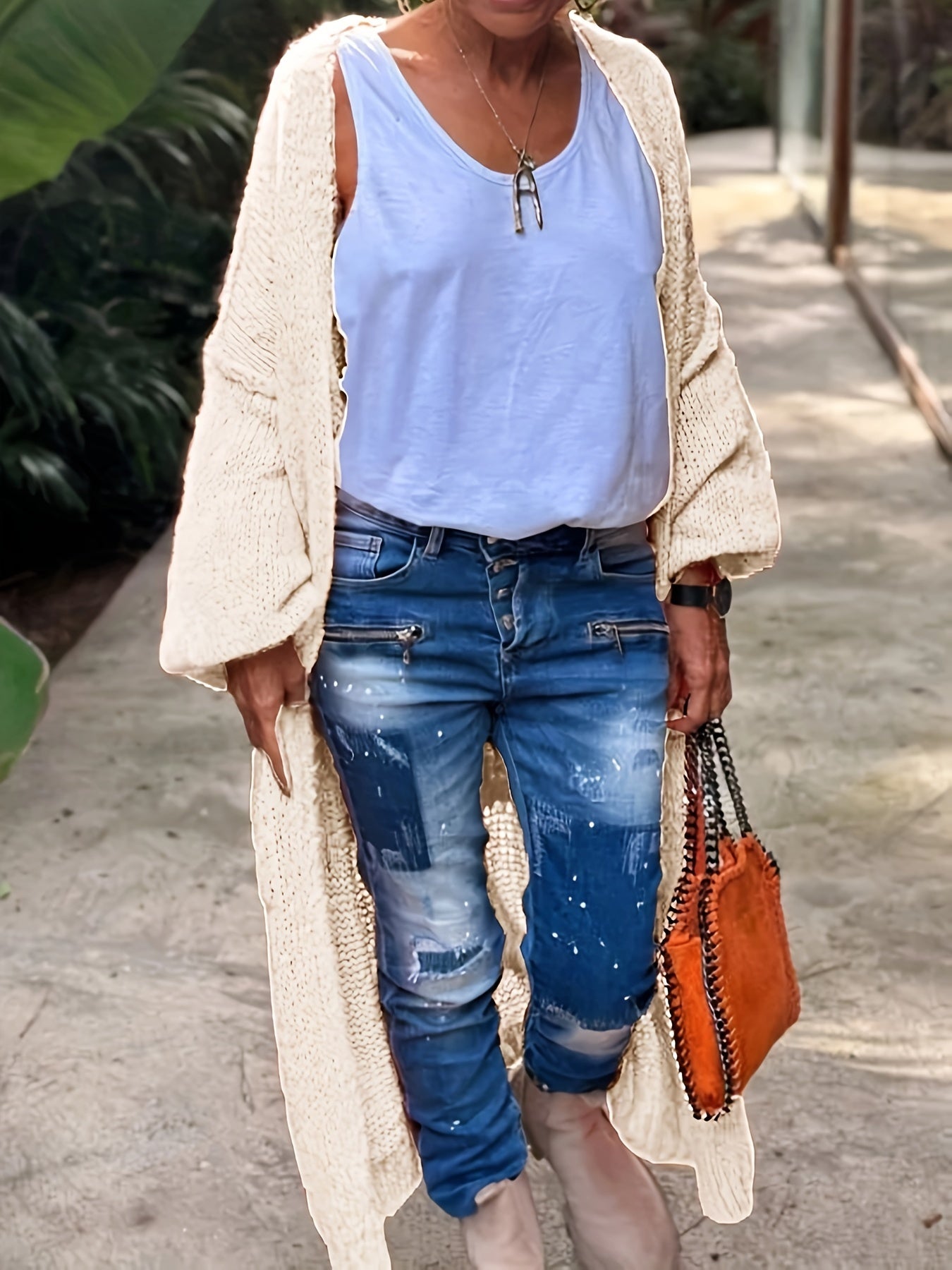 Cardigan Peacy™ avec imprimé Peace and Love