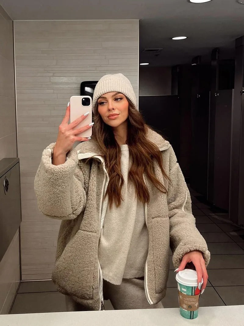 Kelly - Oversized warme Fleece-Jacke