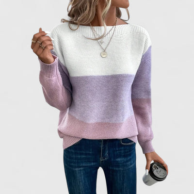 Masha™ | Weicher zweifarbiger Strickpullover