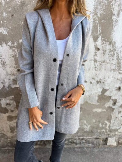 Lorelei | Cardigan con bottoni e cappuccio 