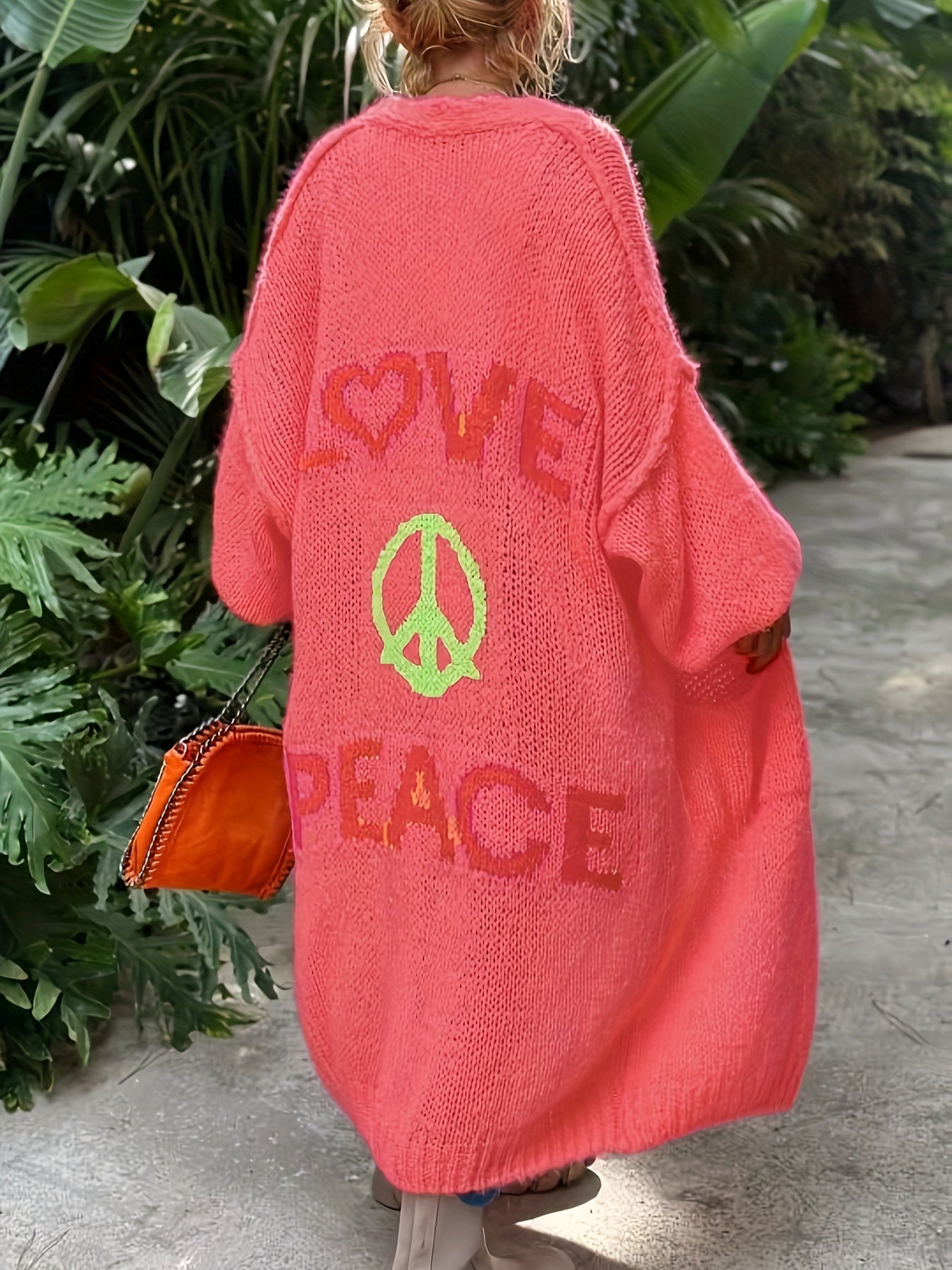 Cardigan Peacy™ avec imprimé Peace and Love