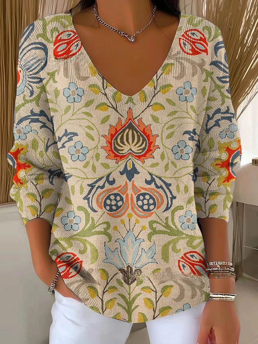 Goodall – Bunter Pullover Mit V-Ausschnitt