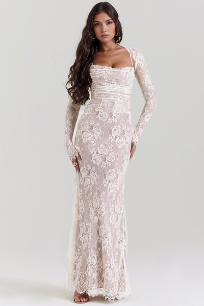 CELESTE - Spitzen Maxi Kleid