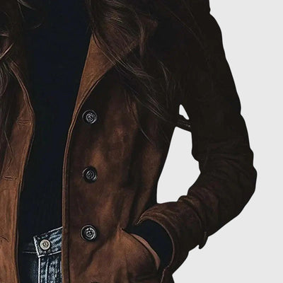 Giulia Bellini – Lange Wildlederjacke