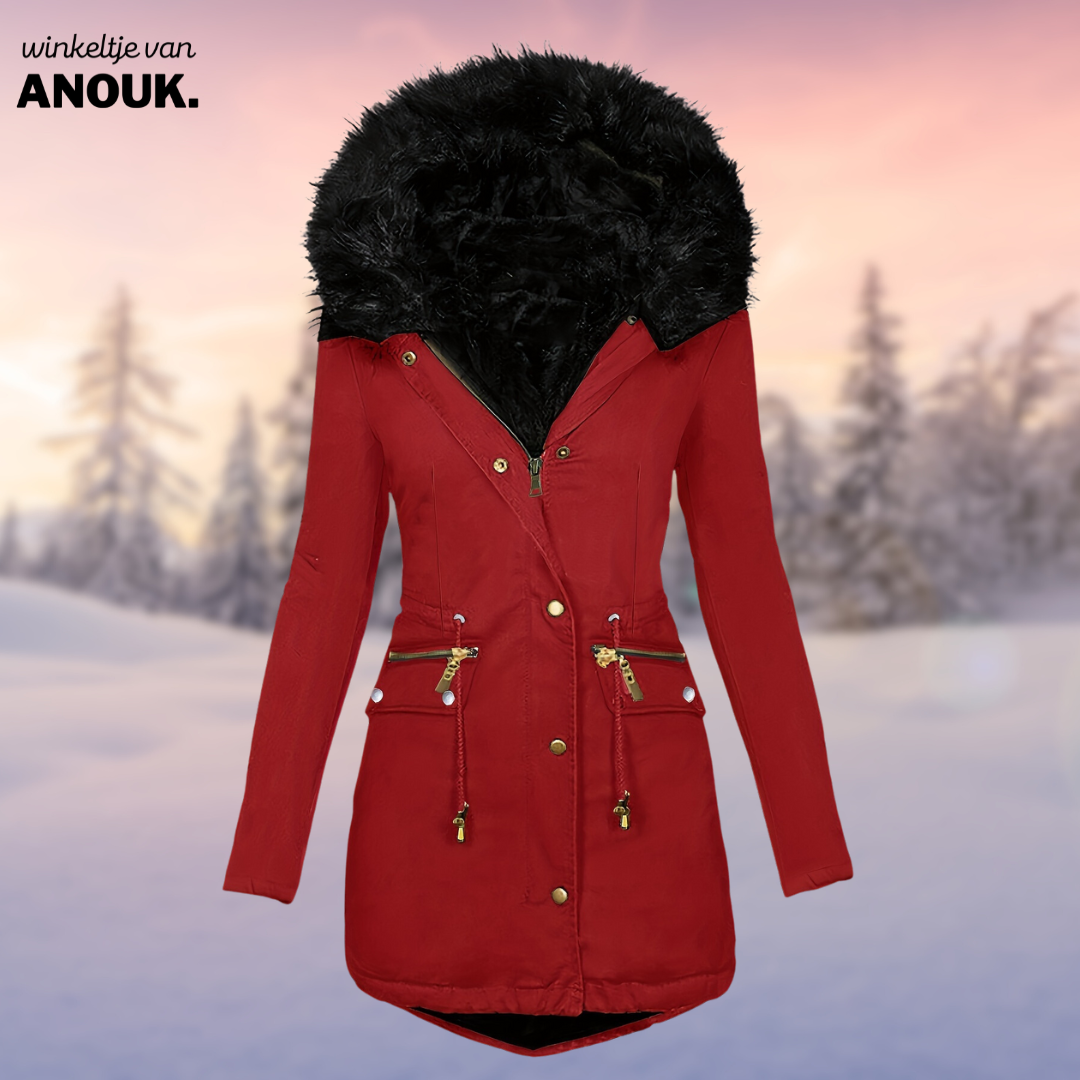 Christien® - Wintermantel mit Wollpelz-Futter