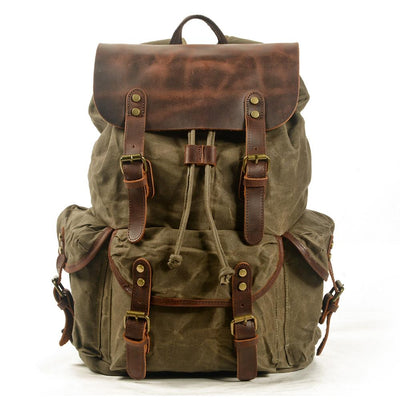SALZBURG | Leinen-Leder-Rucksack