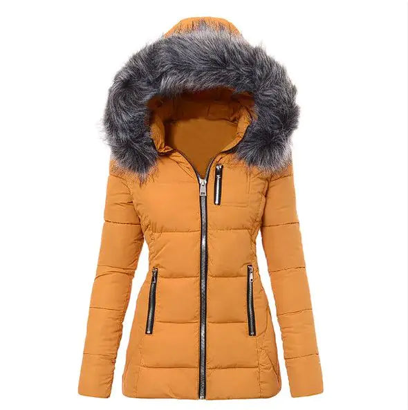 KRIS | Schicke Winterjacke mit Kunstfellbesatz