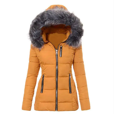 KRIS | Schicke Winterjacke mit Kunstfellbesatz