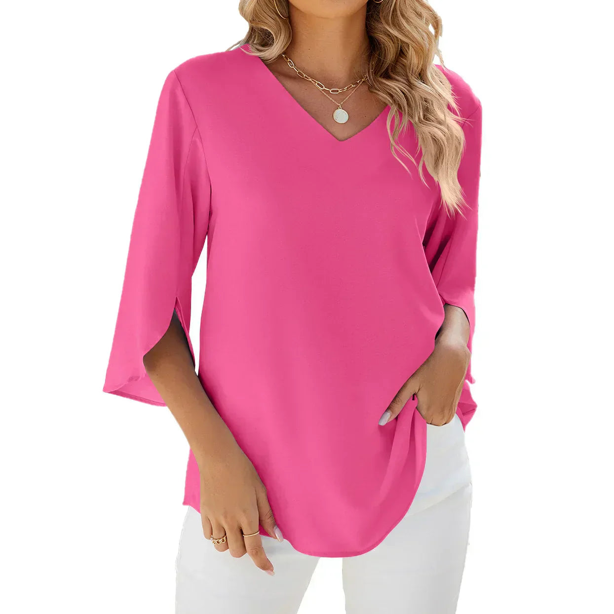 Helene™ - Bluse mit V-Ausschnitt