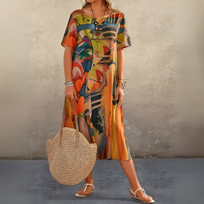 Joelle | Fließendes und elegantes Blumenkleid
