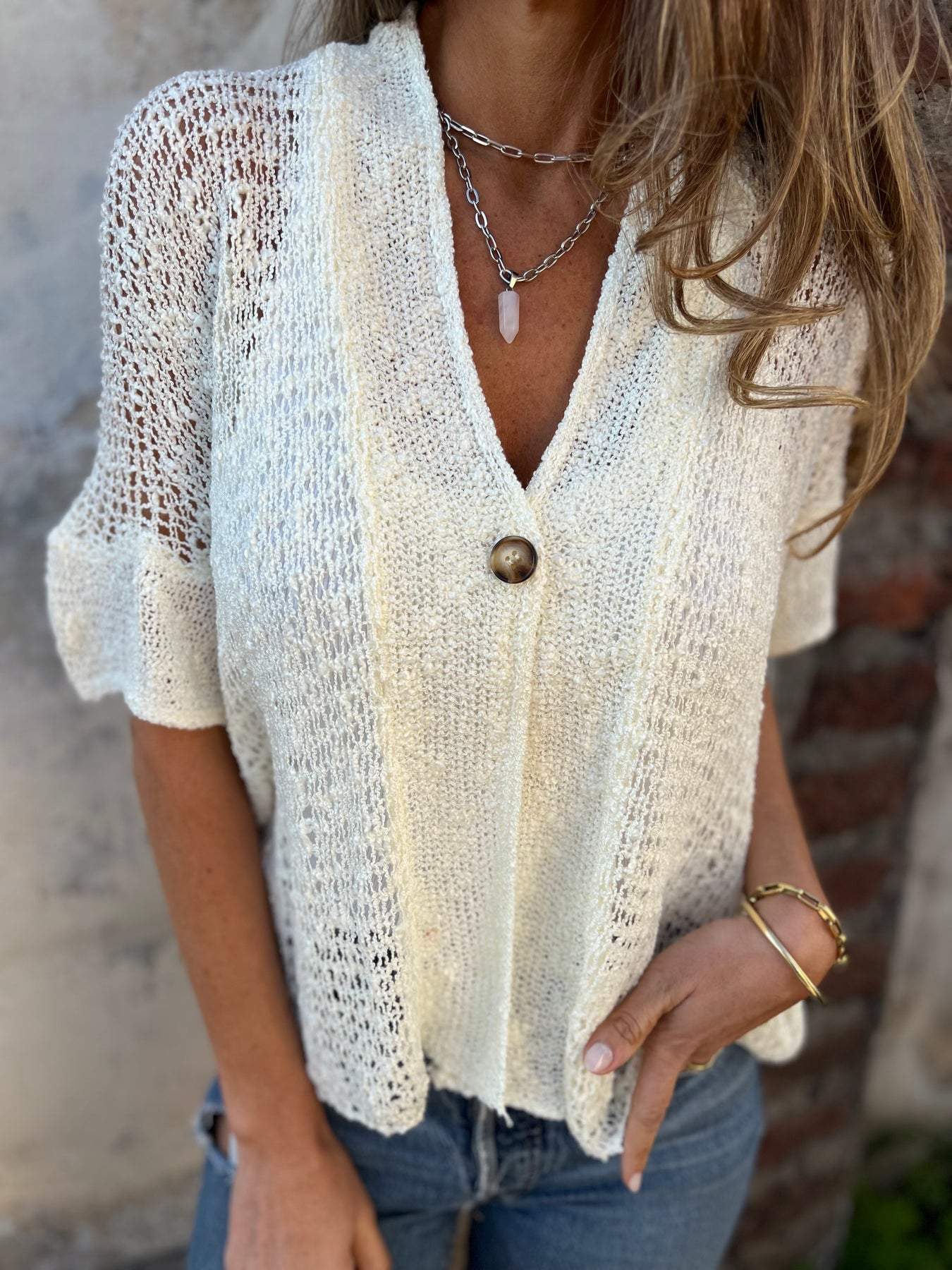 Ivonie™ | Elegantes Texturiertes Top