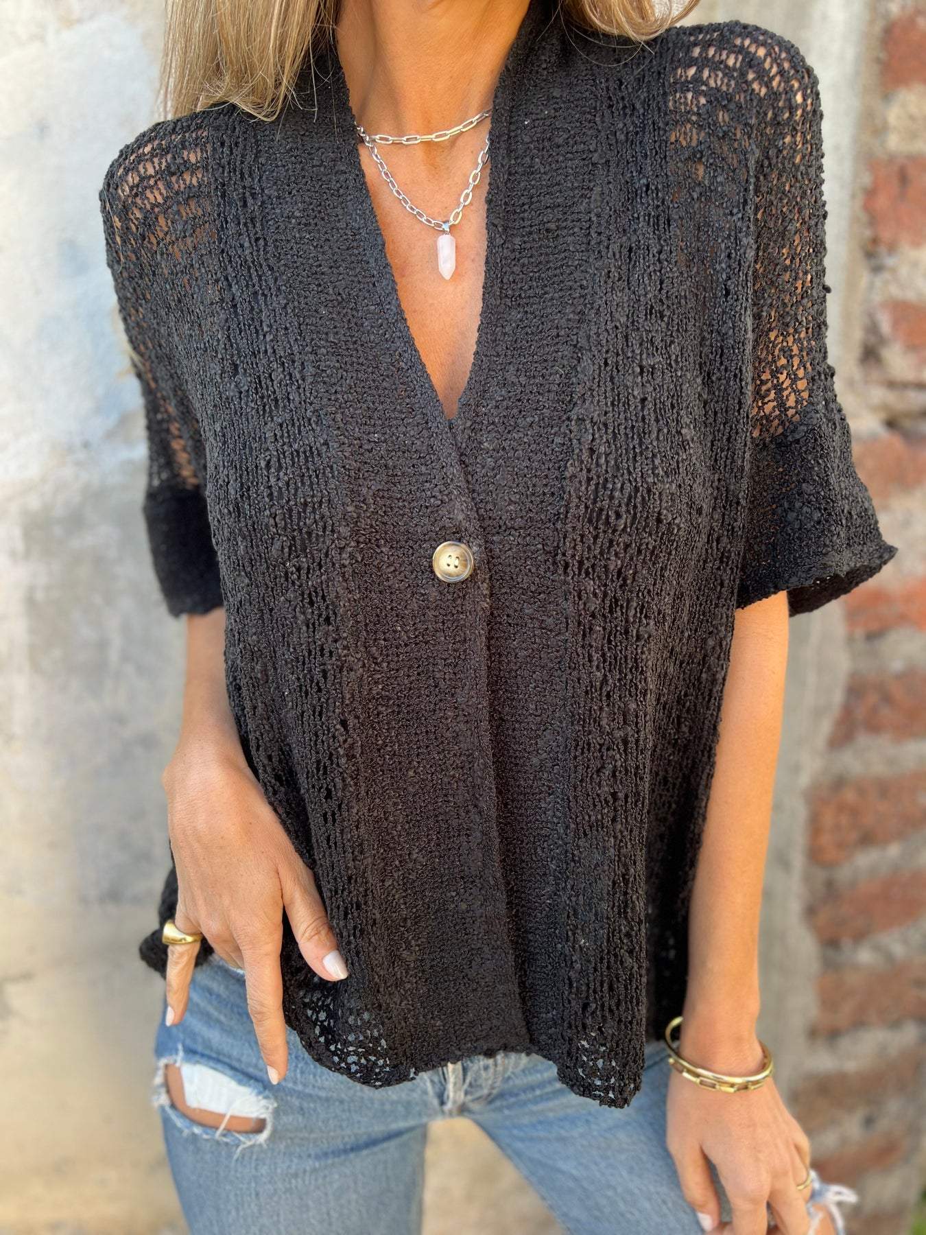 Ivonie™ | Elegantes Texturiertes Top