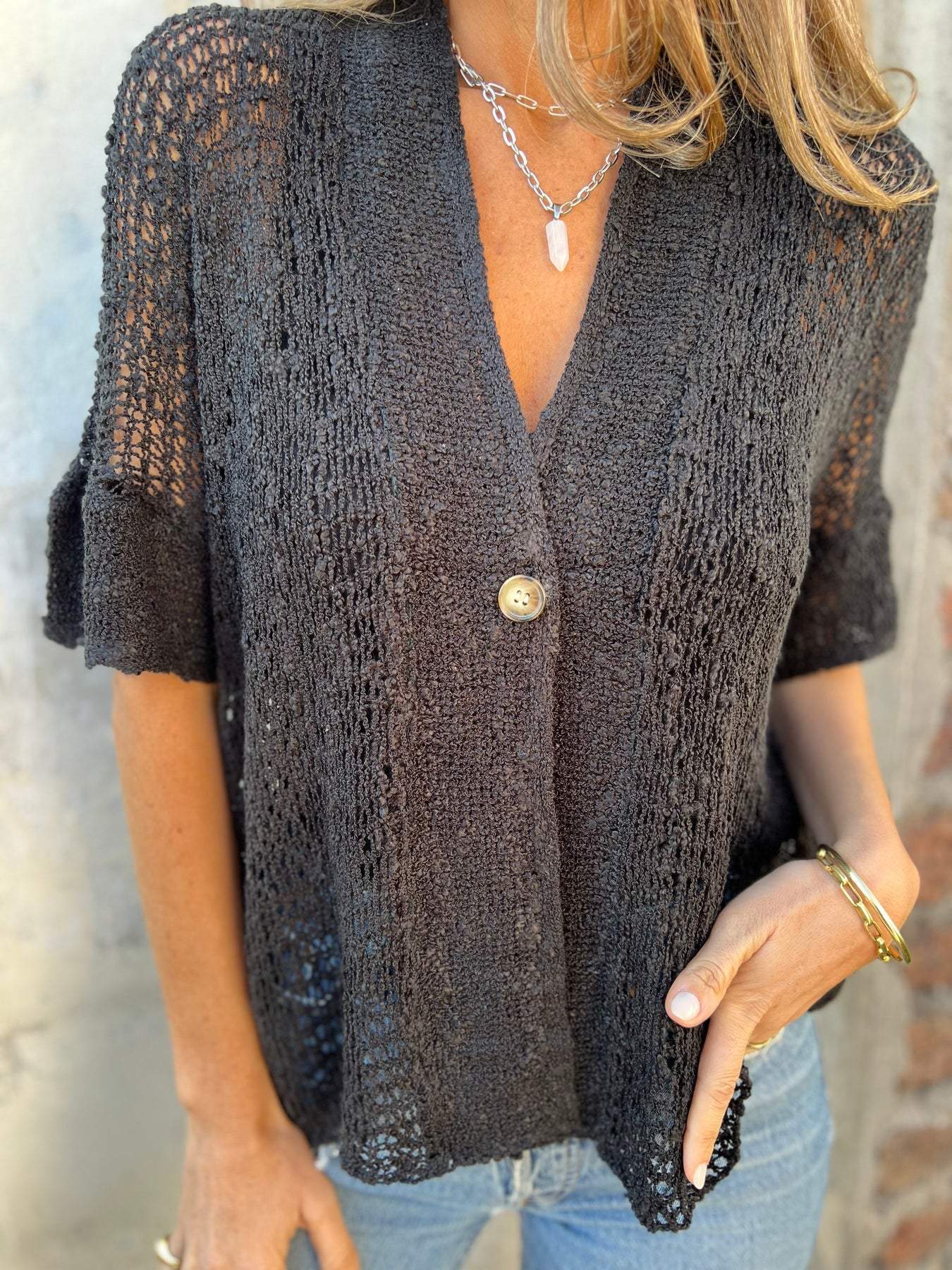 Ivonie™ | Elegantes Texturiertes Top