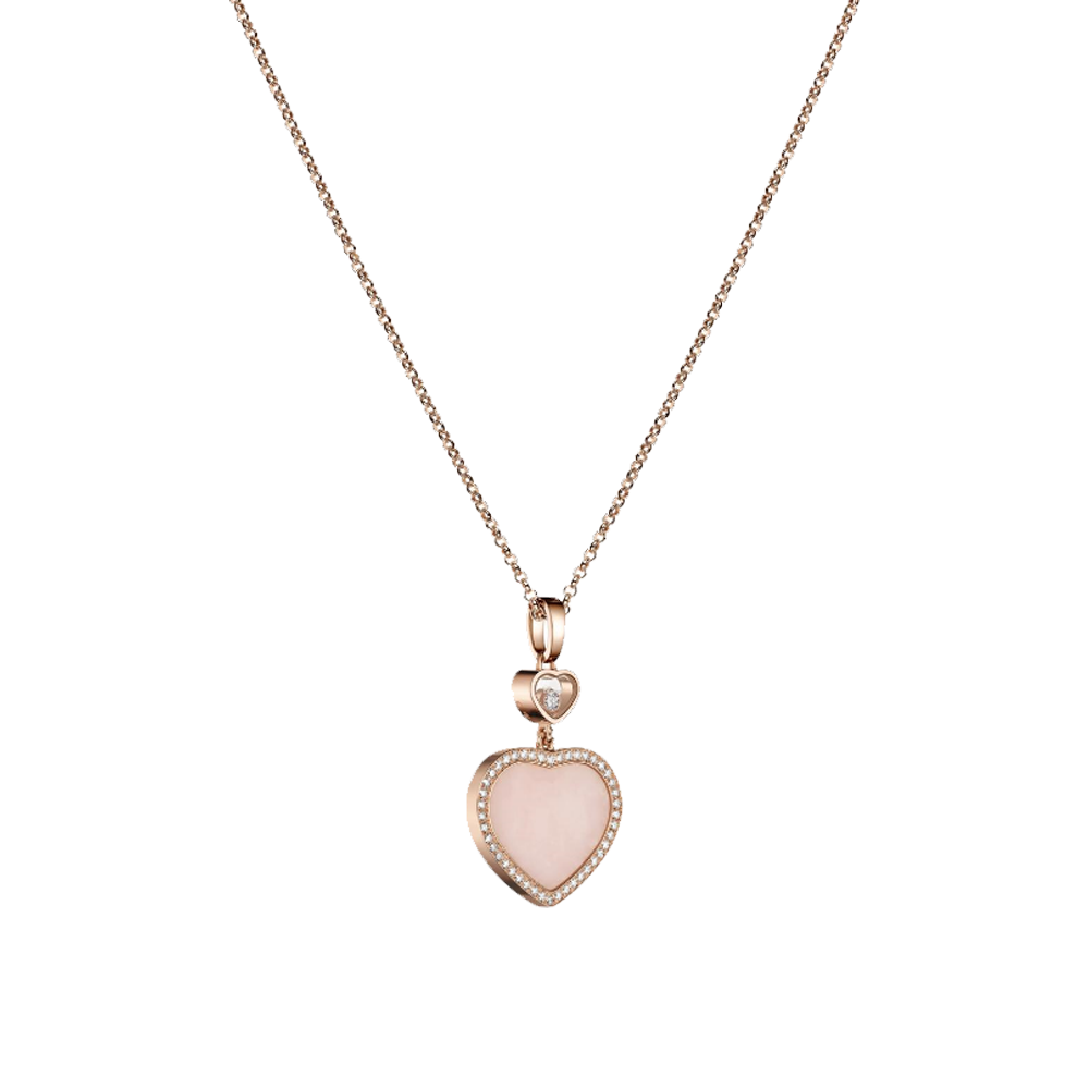 Collana con cuore - Rosa/Oro rosa