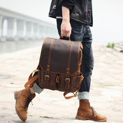 BIEFELD | Brauner Lederrucksack
