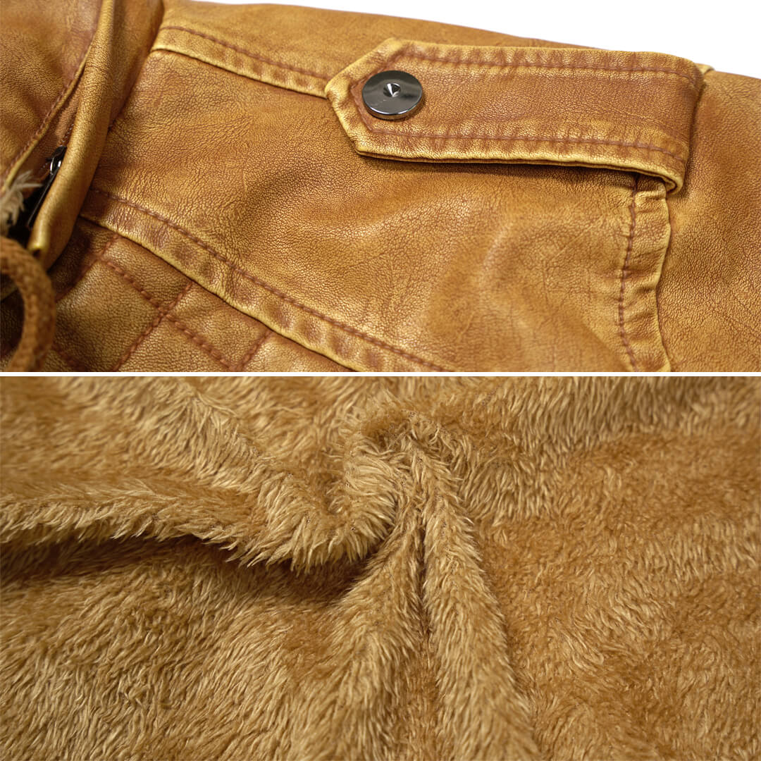 Luxuriöse Lederjacke