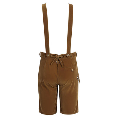 Herren-Oktoberfest-Lederhosen mit kunstvoller Stickerei, praktischen Hosenträgern und gemütlichen Seitentaschen