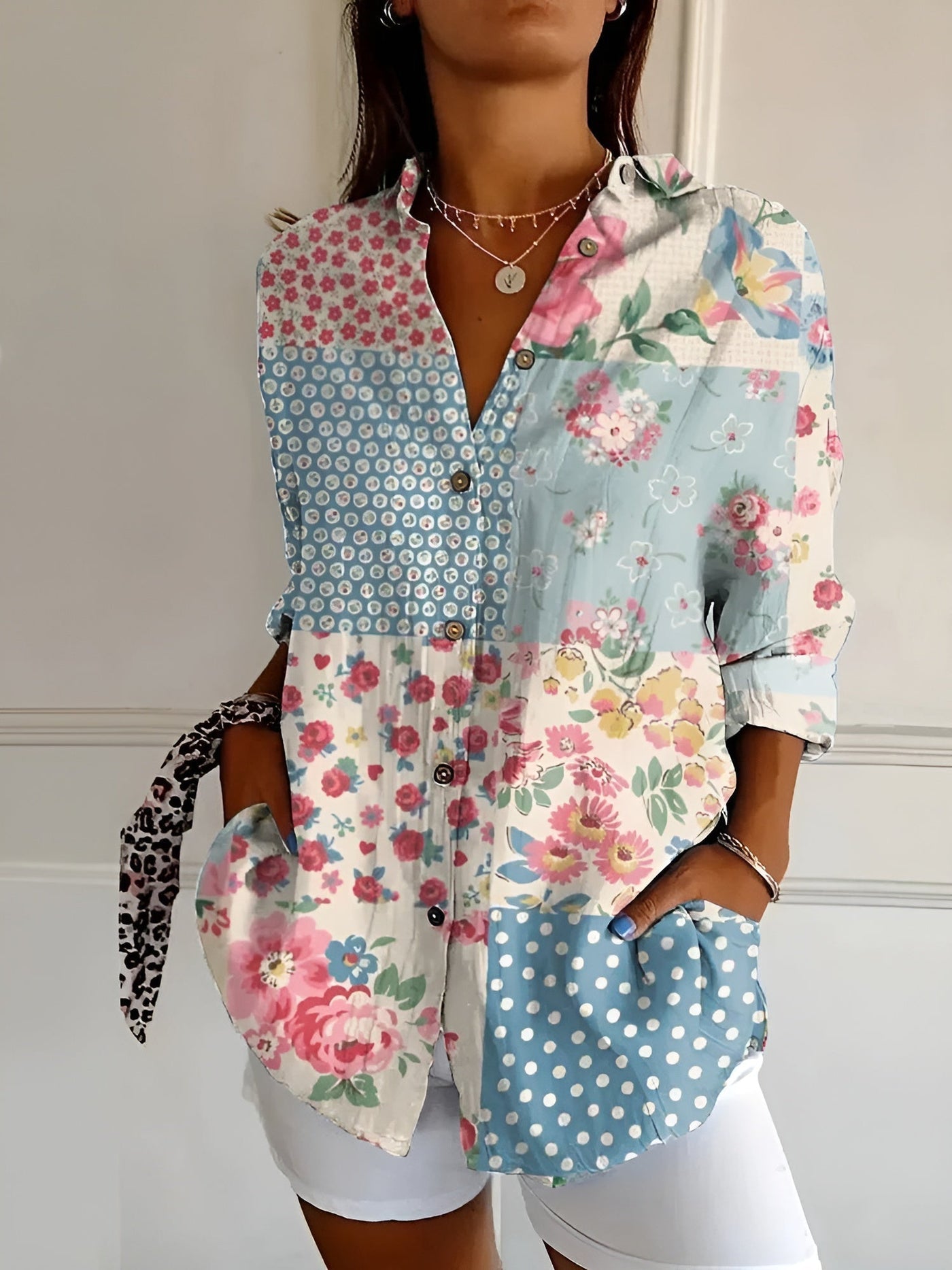 Roxane™ - Leichte Bluse mit Blumenmuster aus Baumwolle