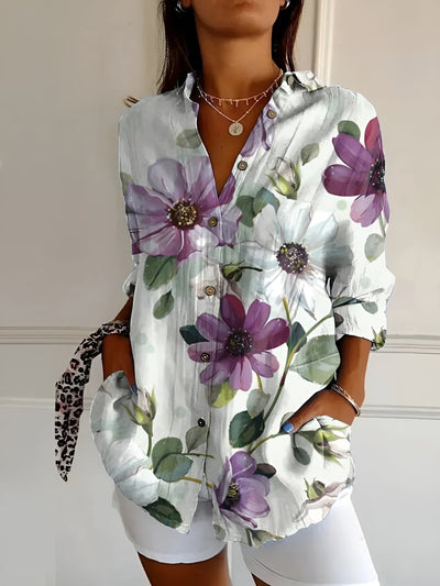 Roxane™ - Leichte Bluse mit Blumenmuster aus Baumwolle