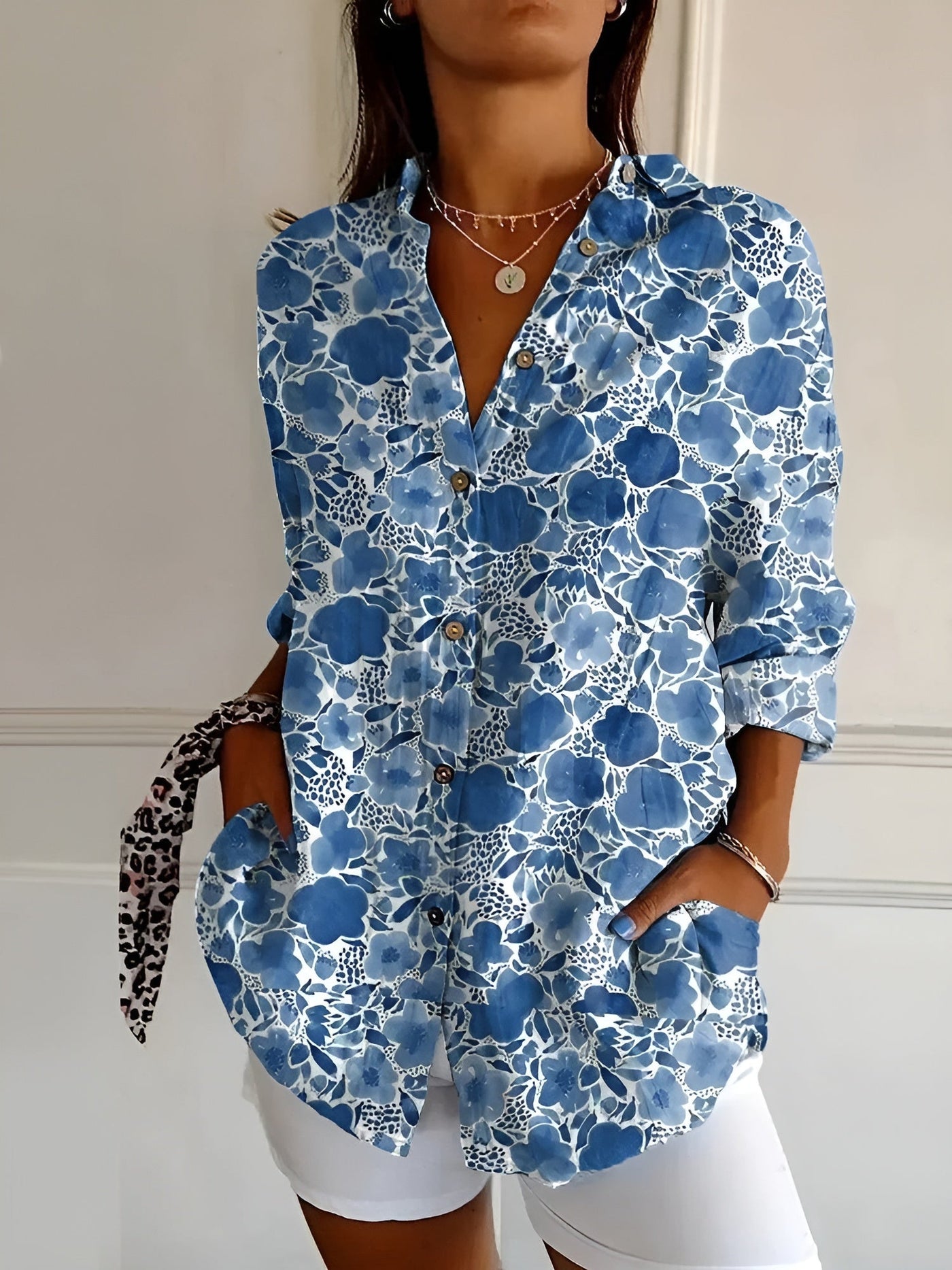 Roxane™ - Leichte Bluse mit Blumenmuster aus Baumwolle