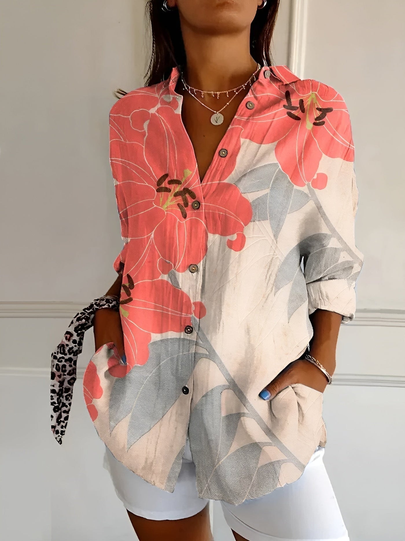 Roxane™ - Leichte Bluse mit Blumenmuster aus Baumwolle