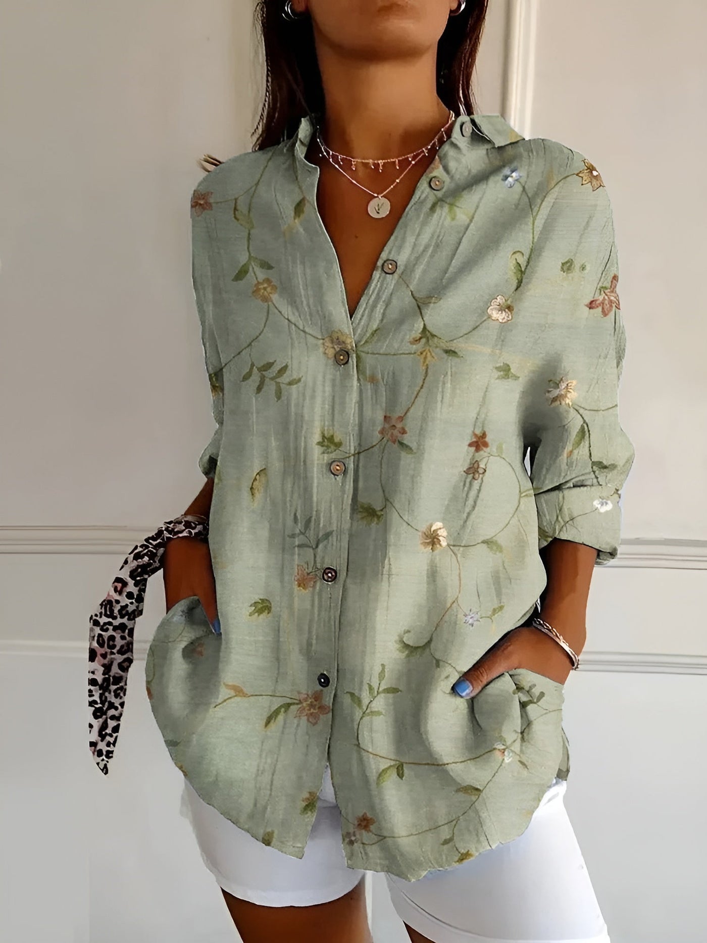 Roxane™ - Leichte Bluse mit Blumenmuster aus Baumwolle