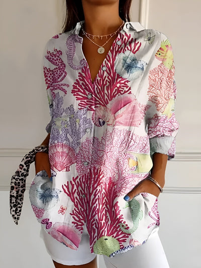 Roxane™ - Leichte Bluse mit Blumenmuster aus Baumwolle